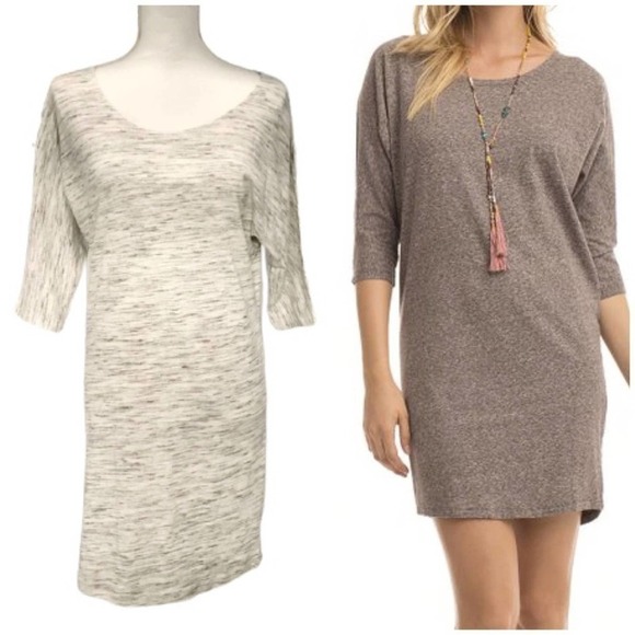 Synergy Organic Cream Shirt Dress Dolman Sleeves XS - Picture 1 of 12